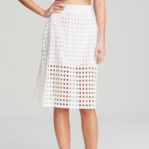 Zinke Eyelet Midi Skirt